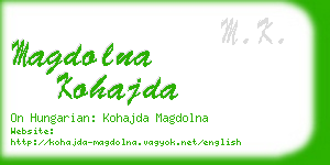 magdolna kohajda business card